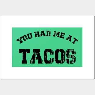 You Had Me At Tacos /// Retro Text Design Posters and Art